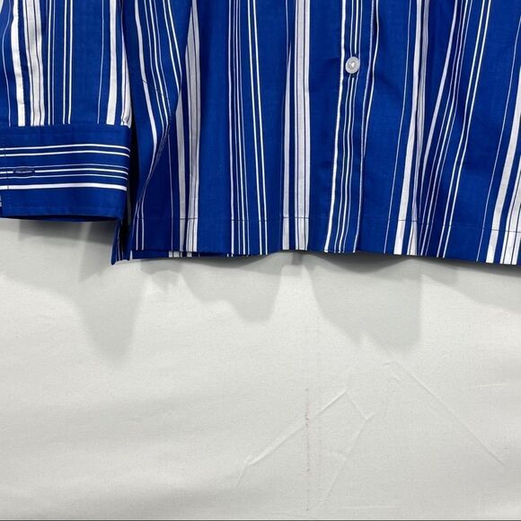Jones New York Blue and White  Button Down Shirt - Picture 2 of 12